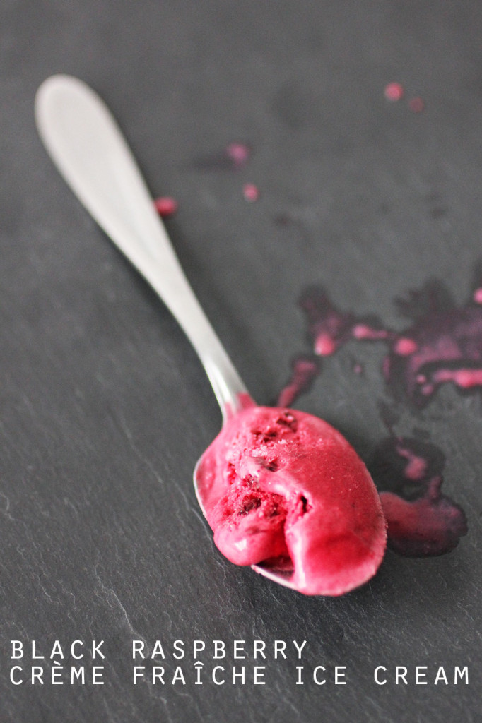 Black Raspberry Creme Fraiche Ice Cream || Autumn Makes & Does