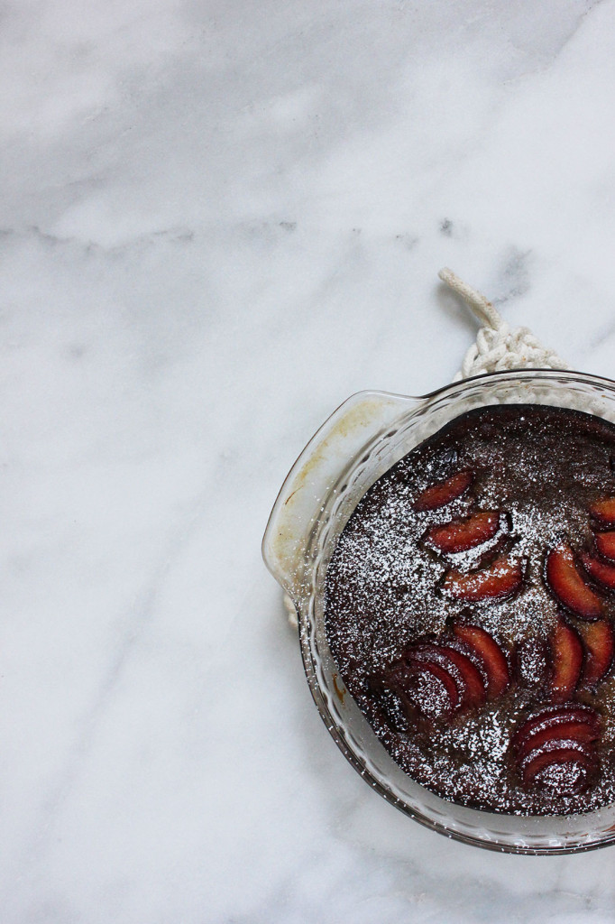 Gingerbread Plum Clafoutis || Autumn Makes & Does