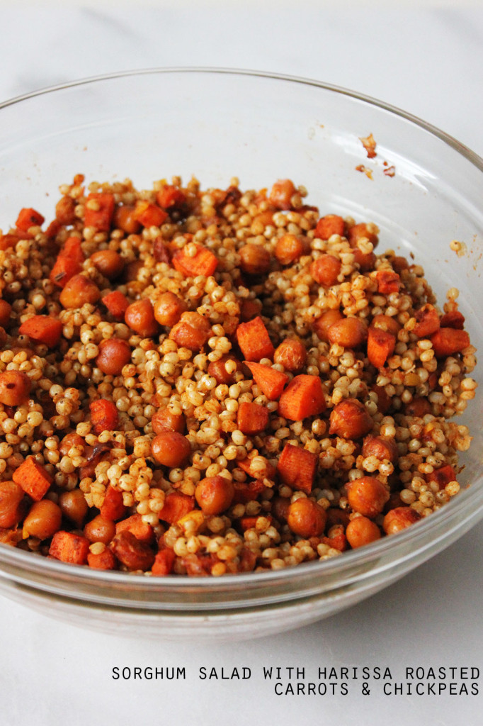 Sorghum Salad with Harissa Roasted Carrots & Chickpeas || Autumn Makes & Does